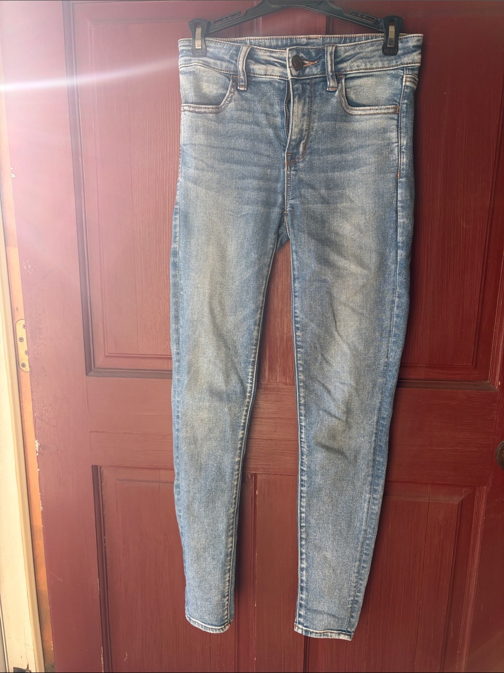 Blue Women's High-Rise Skinny Jeans